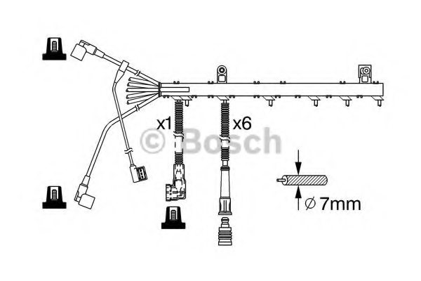 BOSCH 0 986 356 366 Ignition Cable Kit